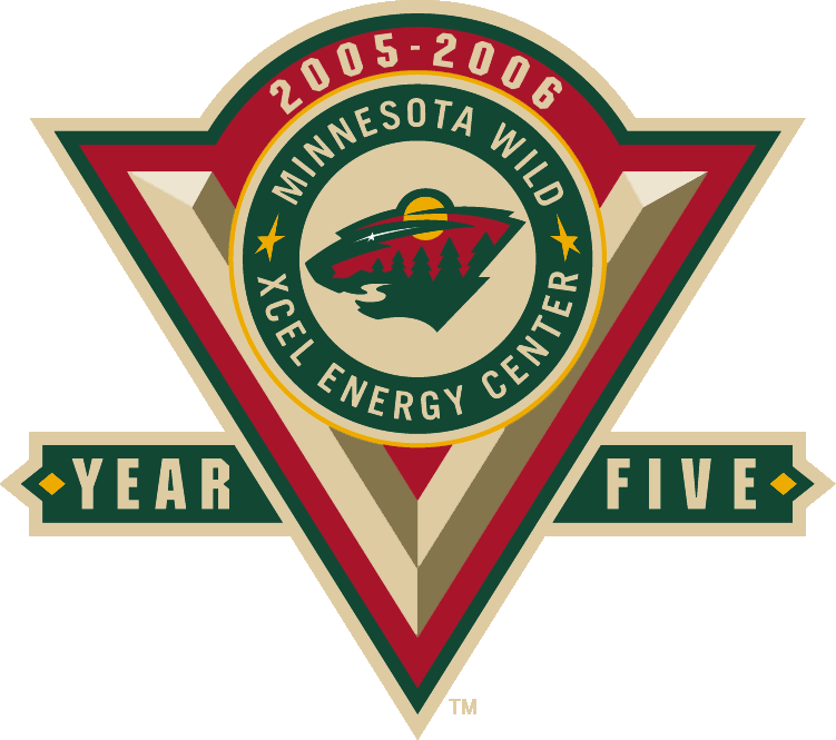 Minnesota Wild 2005 06 Anniversary Logo iron on paper